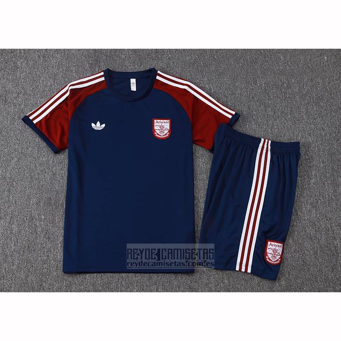 Chandal del Arsenal Manga Corta 2025-2026 Azul Rojo - Pantalon Corto
